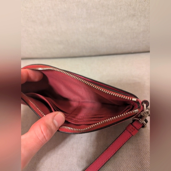 Hot Pink Coach Wristlet / Clutch / Wallet Handbag Mini Small - Picture 4 of 5